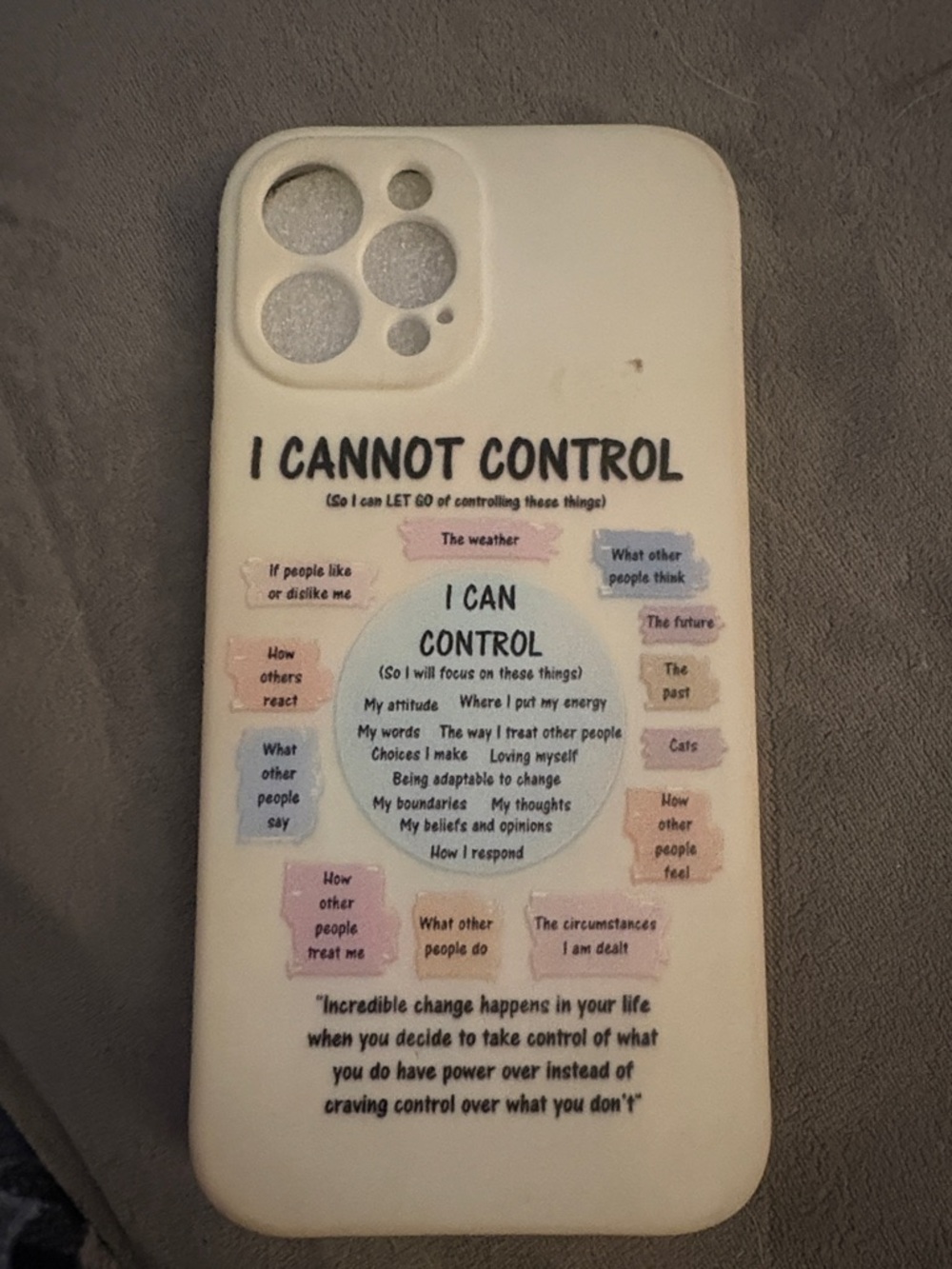 White Inspirational Textured Phone Case - Fits Popular Smartphones
